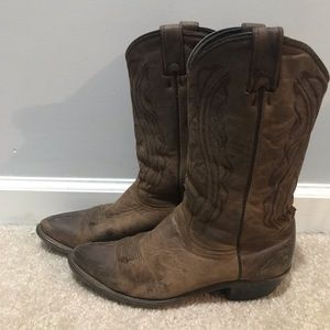 Brown cowboy boots